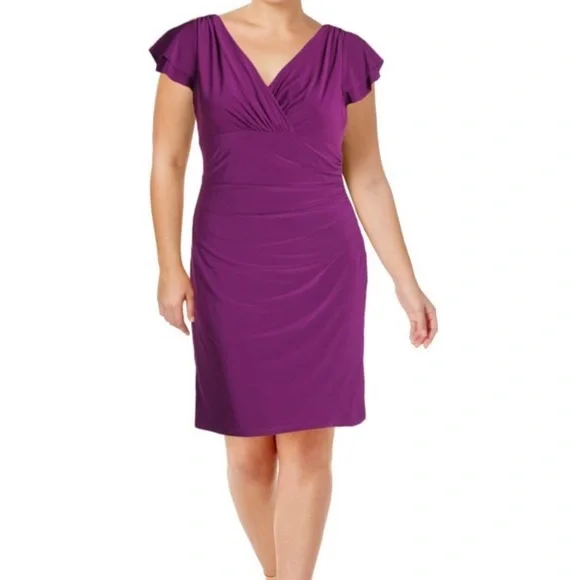 ralph lauren purple wrap dress Lauren Ralph Lauren wrap dress